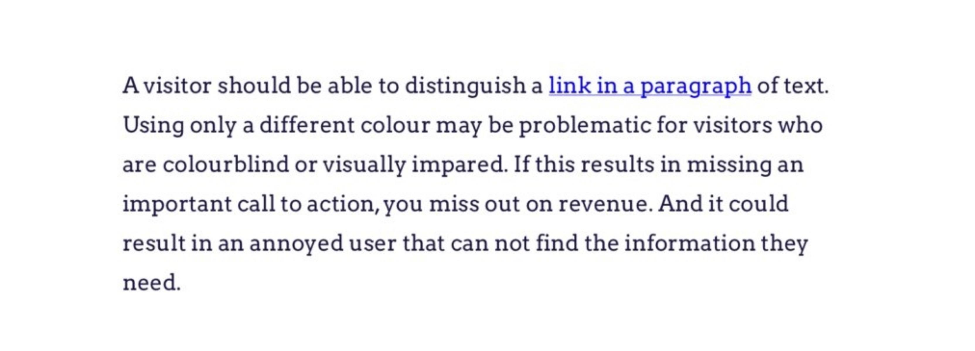 When to underline a link?