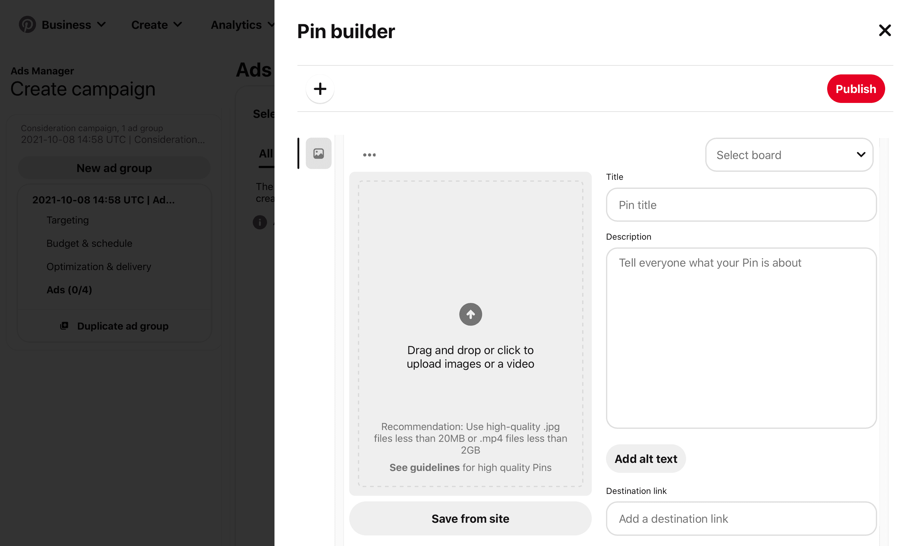 Step #1: Choose a Pinterest Ad Format 