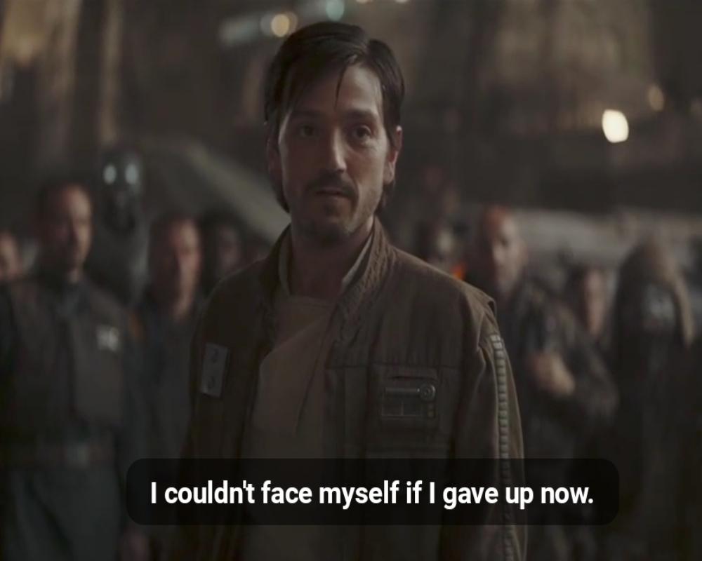 I Couldn't Face Myself If I Gave Up Now