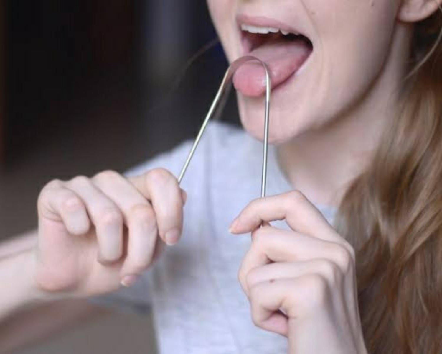 3. Tongue scraping 